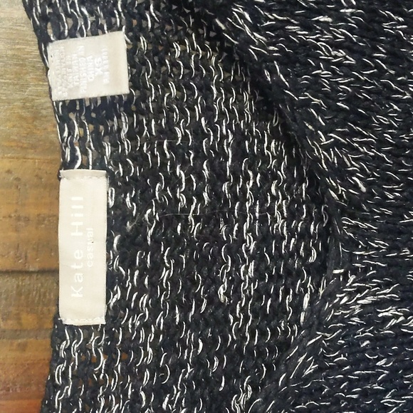 Kate Hill Black & White Knit Sweater - Women's XS - Picture 3 of 5